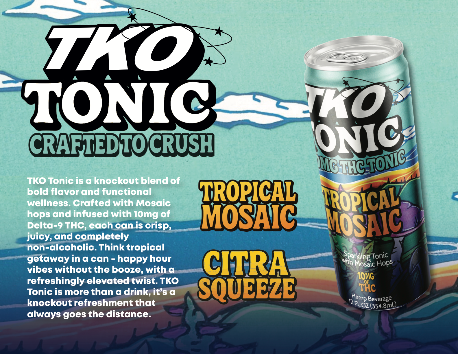 Tropical Mosaic THC Beer - TKO Tonic